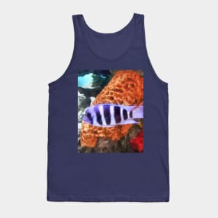 Fish - Striped Tropical Fish Frontosa Tank Top